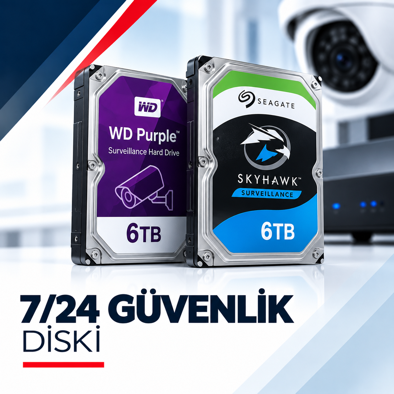 WD Purple ve Seagate SkyHawk güvenlik diskleri