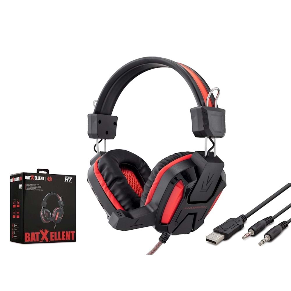 HADRON H7 KULAKLIK MİKROFONLU PC OYUN USB & AUX