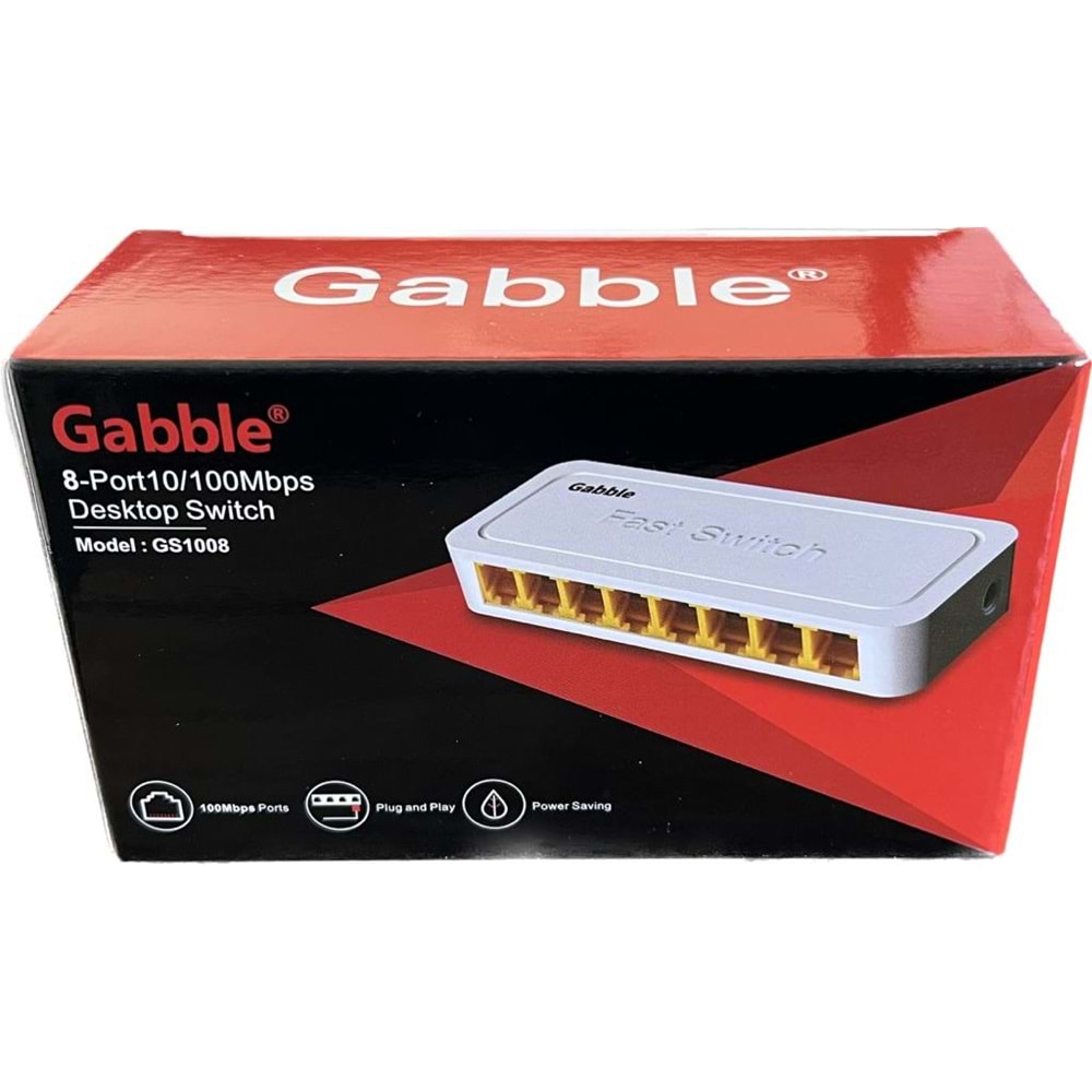 GABBLE GAB-SWC08 8 PORT ETHERNET SWİTCH