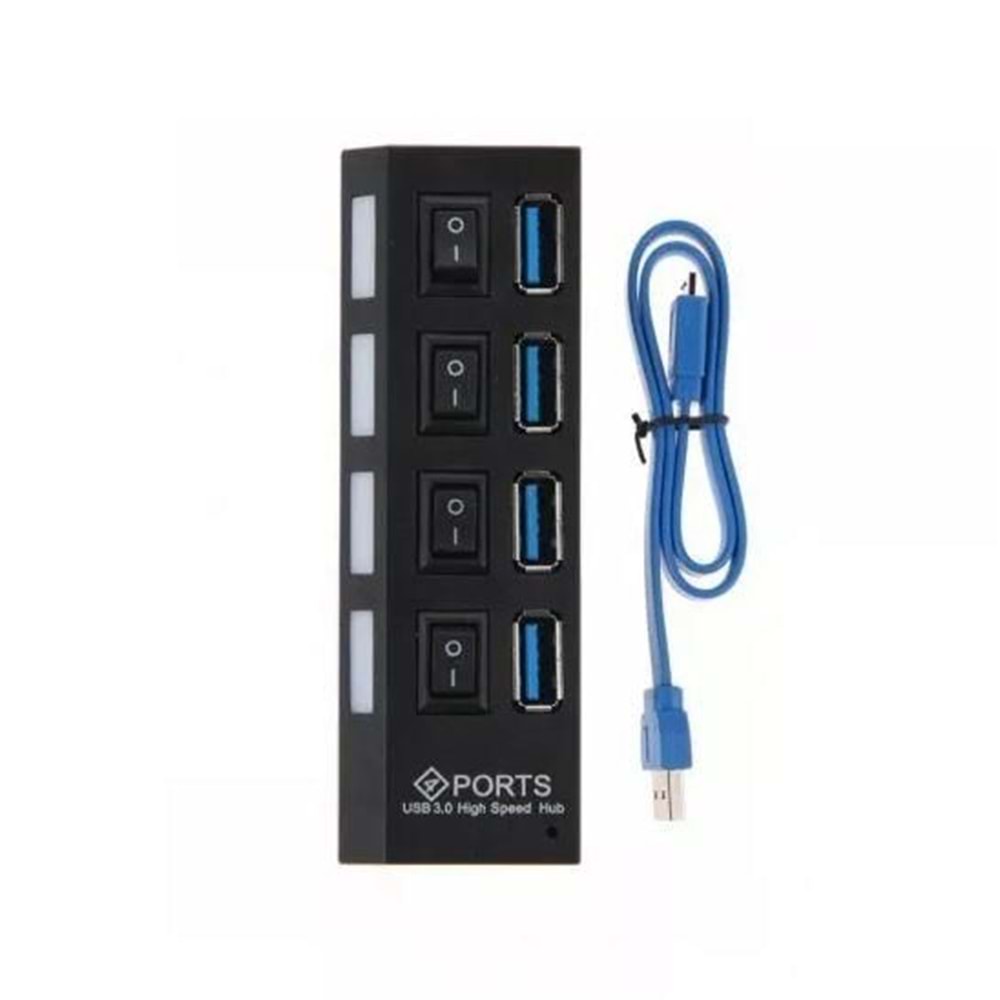 Gabble GAB-UAP430 4 Port Anhtrlı Usb 3.0 Anahtarlı Çoklayıcı
