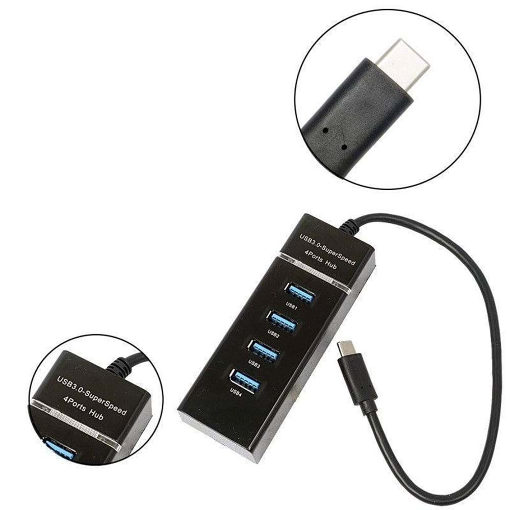GABBLE GAB-UPT430 4 PORT TYPE-C USB 3.0 ÇOKLAYICI