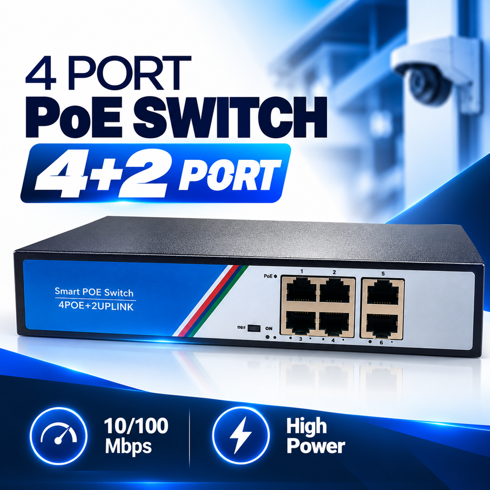 Apronx 4 PORT 10/100 4+2 High Power