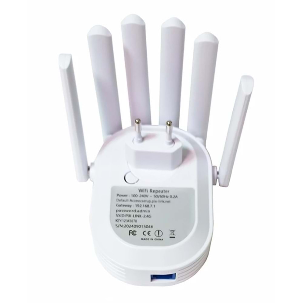 PIX-LINK GAB-WR60T 6 ANTEN ACCESS POINT REPEATER ROUTER 1200Mbps