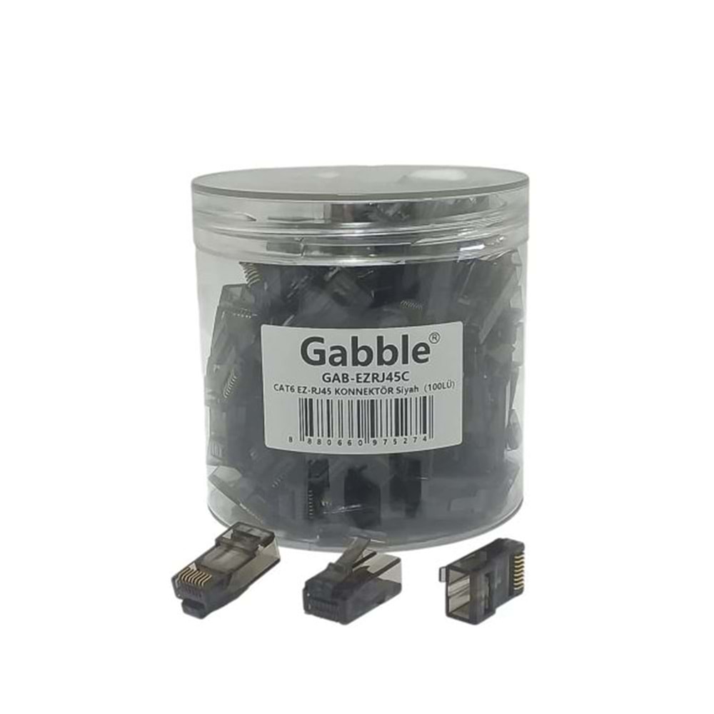 GABBLE GAB-CLR EZRJ45 CAT6 RENKLİ KONNEKTÖR 100LÜ