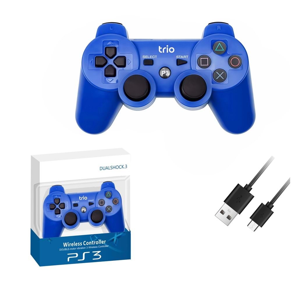 TRİO TR903M MAVİ PS3 KABLOSUZ OYUN KOLU