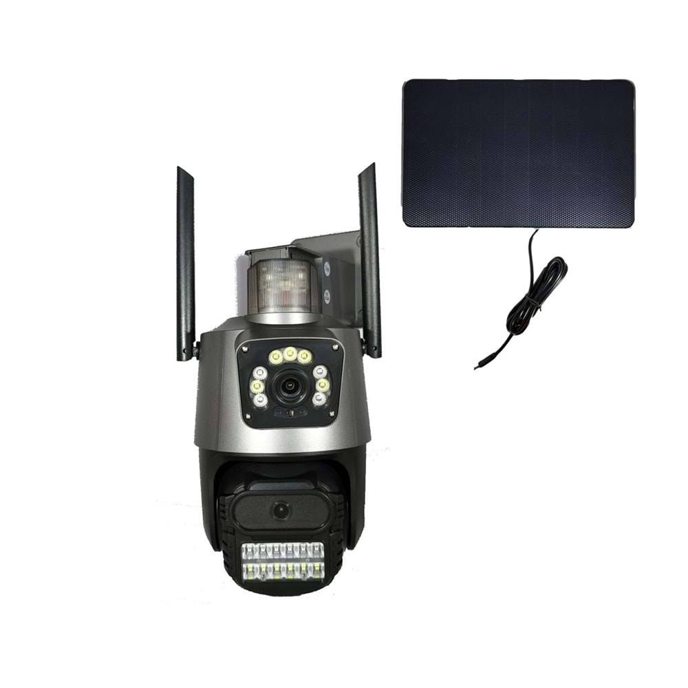 Apronx APX-WSP242 6Mp 2.8MM +2.8MM 4G Solar Kamera