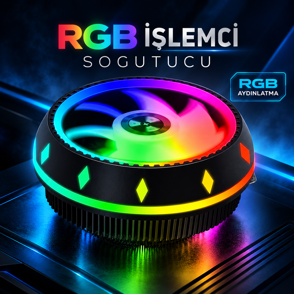 Gabble Gab-Rcf250 Rgb Fanlı Ufo Tipi Cpu Fan