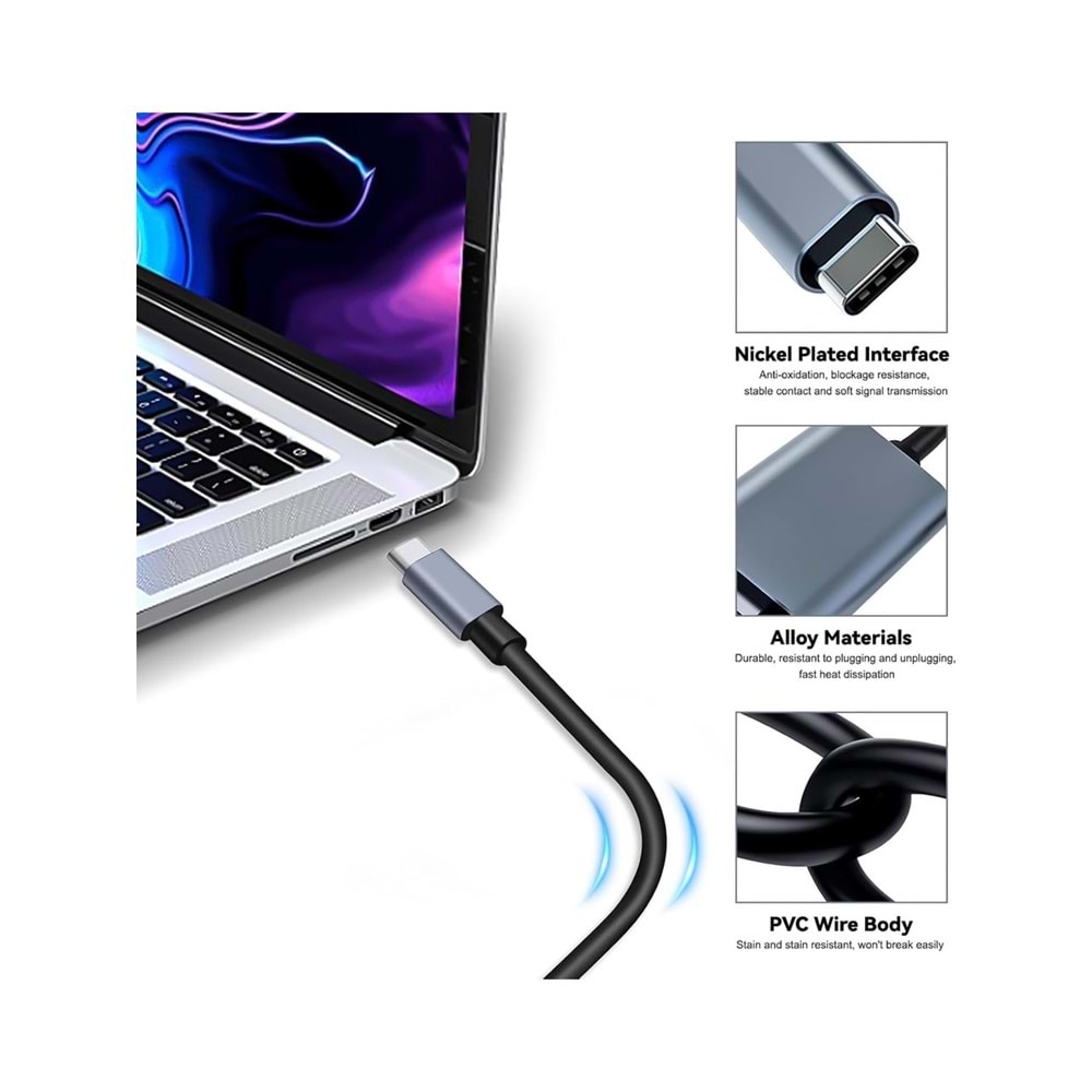 GABBLE GAB-TH05 TYPE-C TO HDMI TV 4K ÇEVİRİCİ KABLO