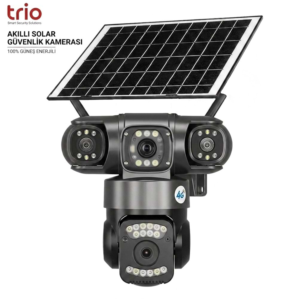 TRIO TR-SGX349 3 LENS AOV 4G-LTE PTZ 5V 2A SOLAR KAMERA TZ3