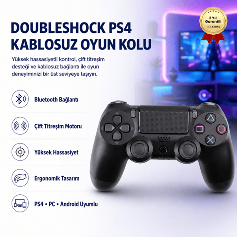 VERSATİLE PS4 OYUN KOLU DOUBLE SHOCK
