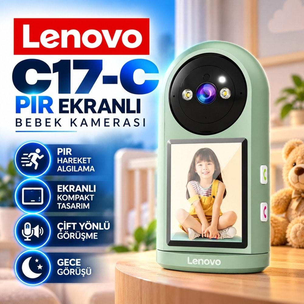 Lenovo C17-C Pır Eekranlı Bebek Kamerası