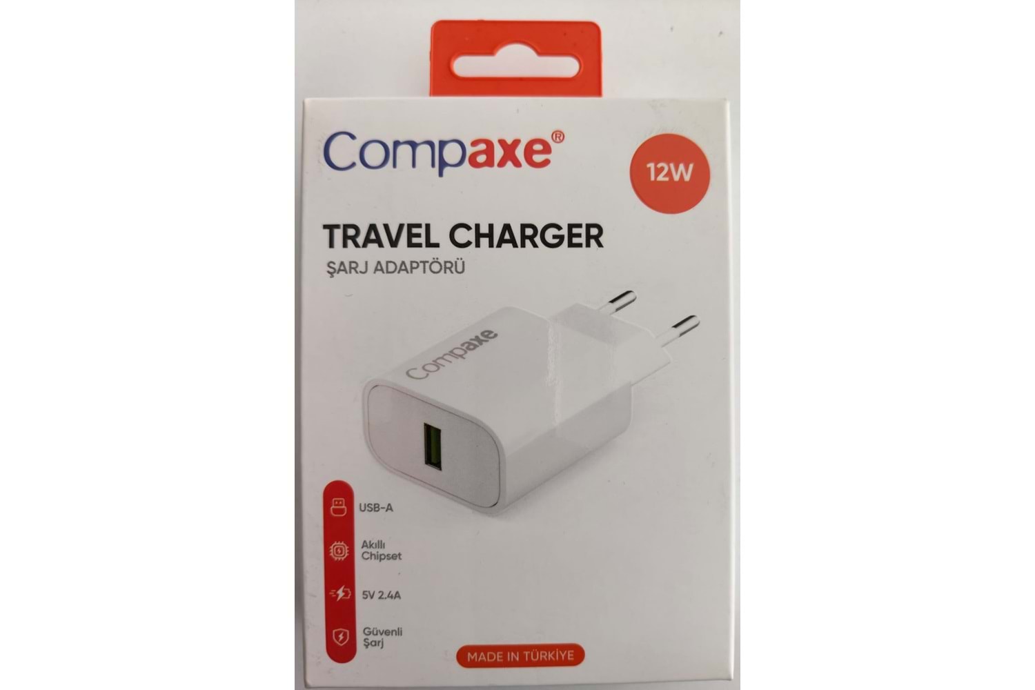 COMPAXE CTA-524B 12W 5V 2.4AUSB 3.0 ADAPTÖR BEYAZ