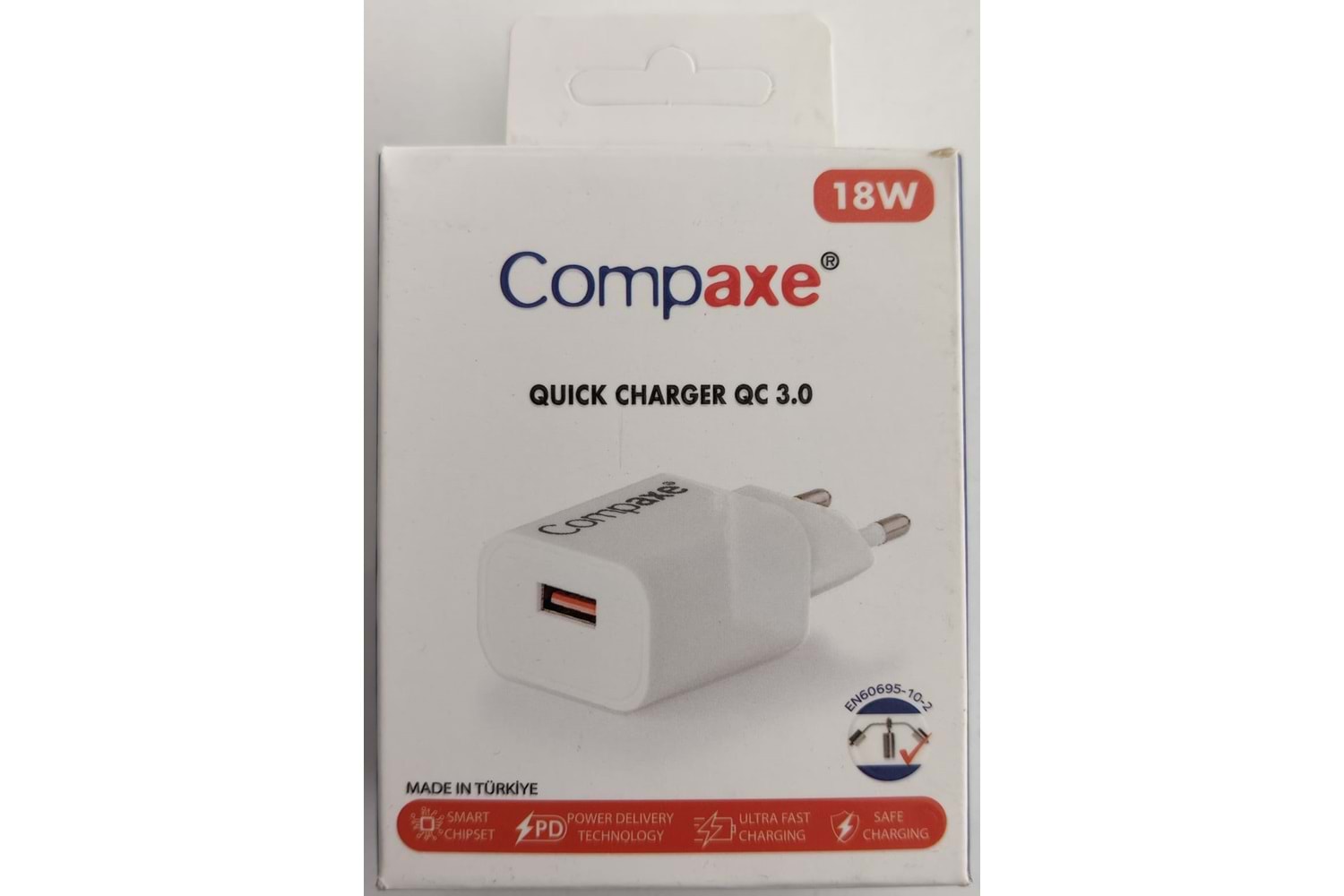 COMPAXE CTA-150QC 18W 5V3A/ 9V 2A/ 12V 1.5A QC ADAPTÖRBEYAZ
