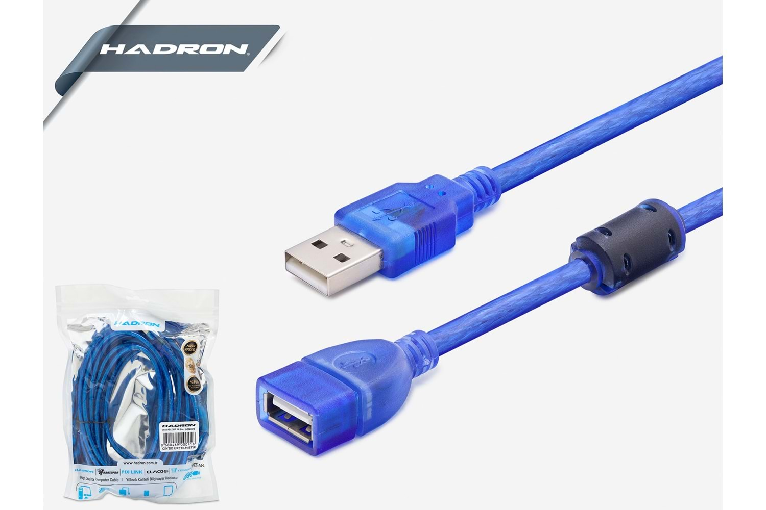 HADRON HD4020 USB UZATMA 5MT KABLO