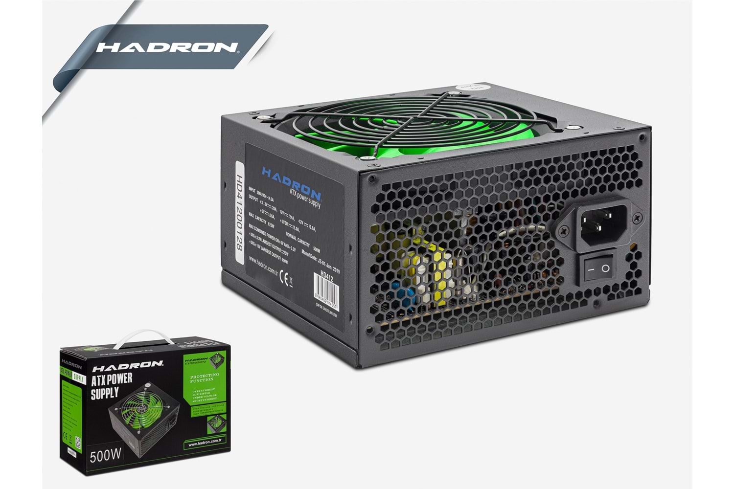 HADRON HD412 POWER SUPPLY 500W KUTULU