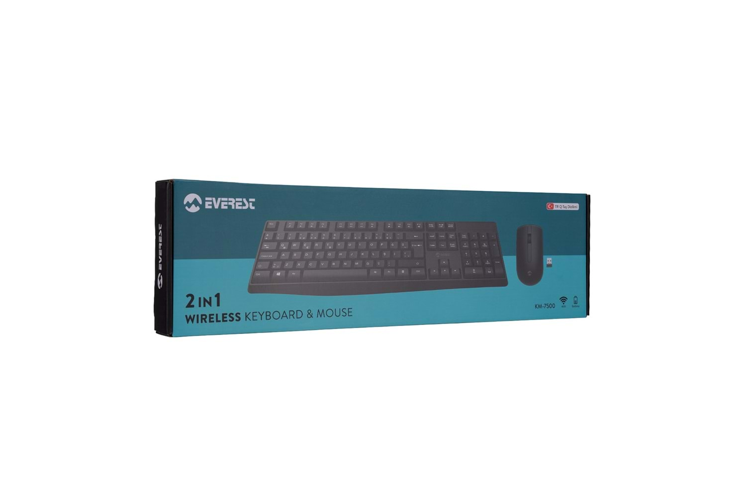 Everest KM-7500 Siyah Kablosuz Q Multimedia Klavye + Mouse Set