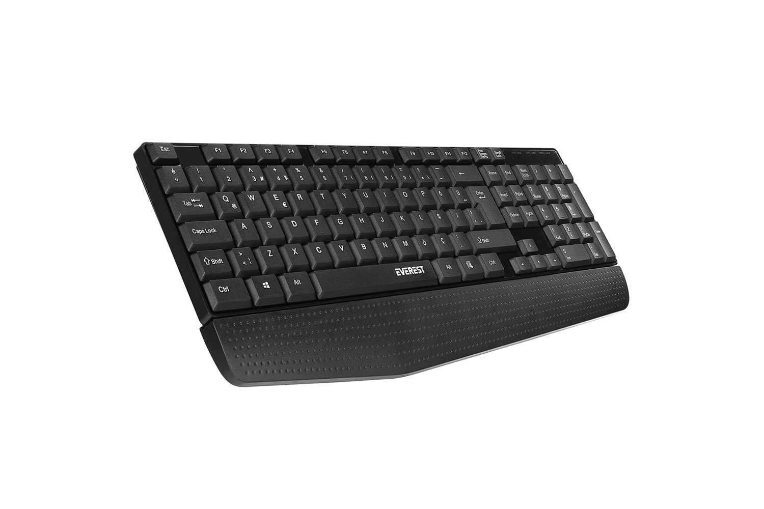 Everest KB-951U Siyah USB Bilek Destekli Q Standart Ofis Klavye