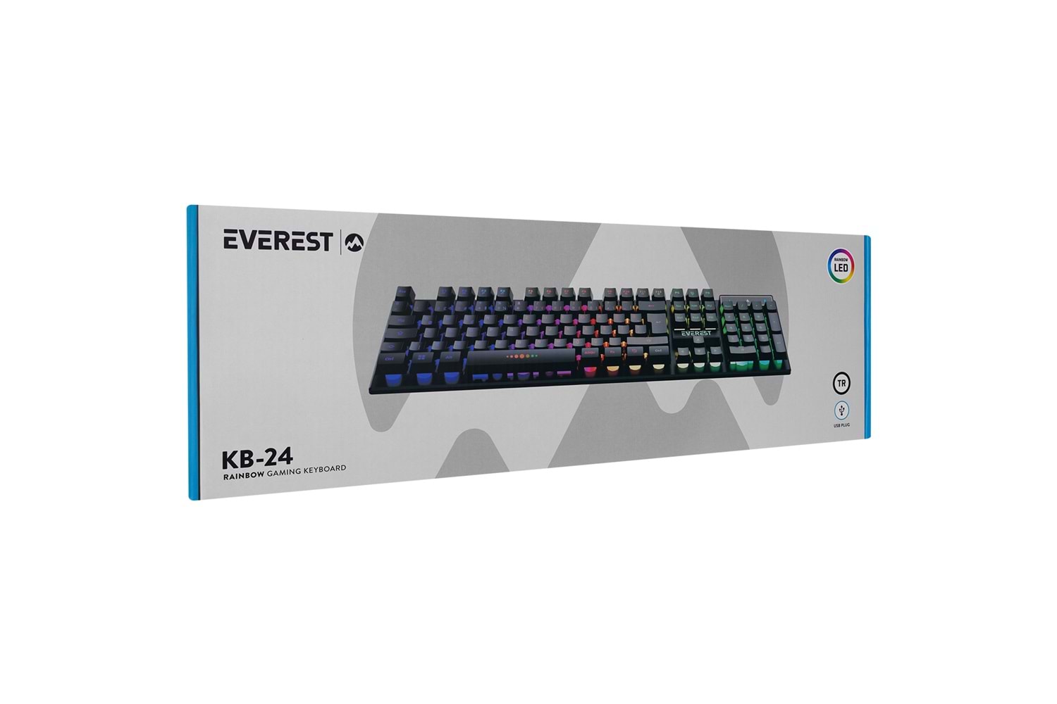 Everest KB-24 Siyah Rainbow Q Membrane Oyuncu Klavyesi