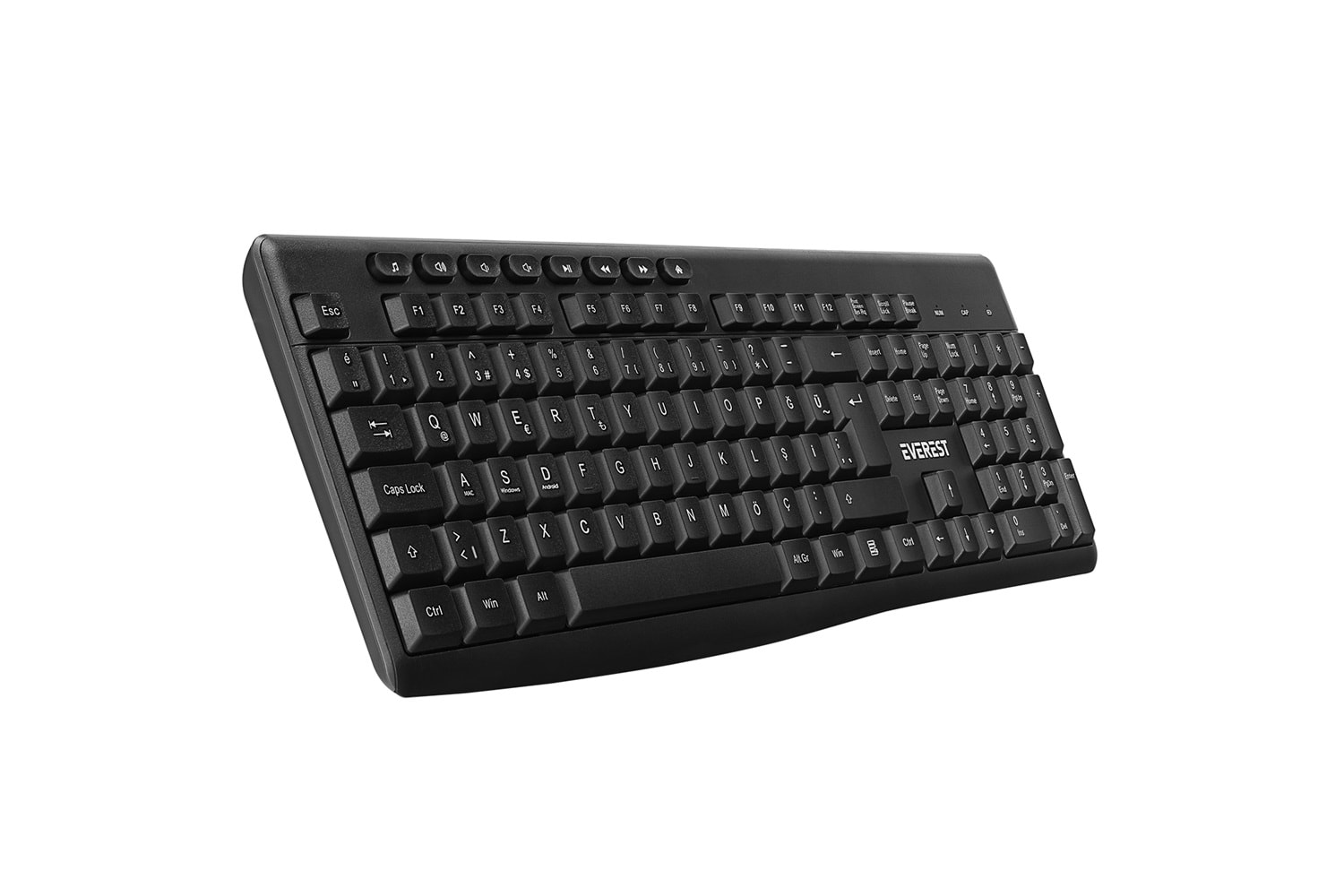 Everest KM-719 Siyah Ikisi bir arada 2 in 1 Kablosuz Q Multimedia Klavye + Mouse Set