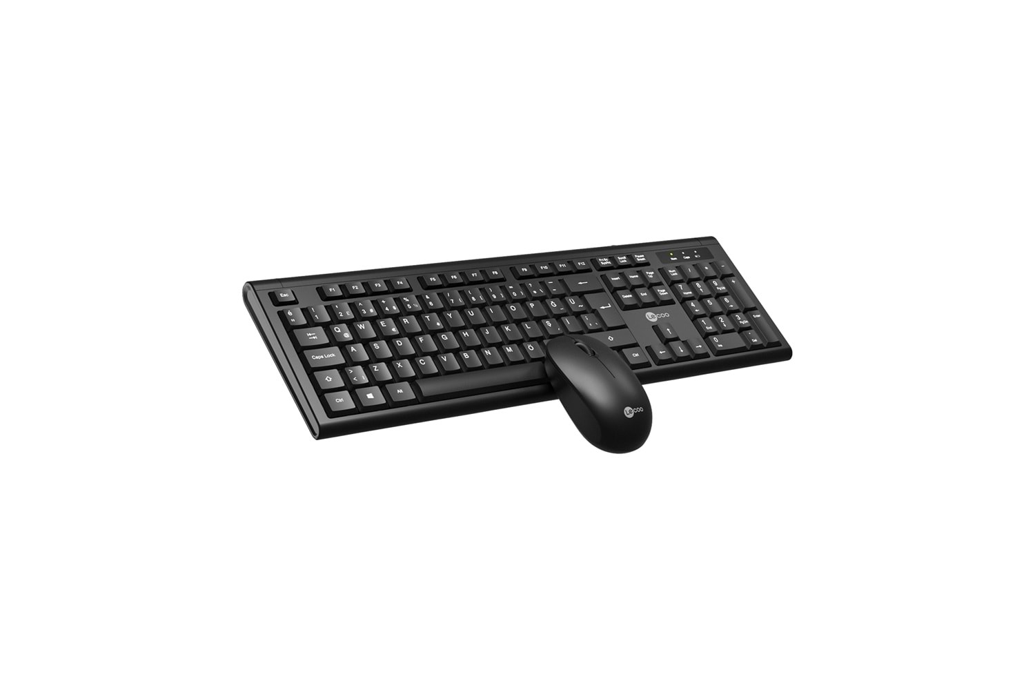Lecoo KW200 Kablosuz Türkçe Q Klavye & Mouse Set Siyah