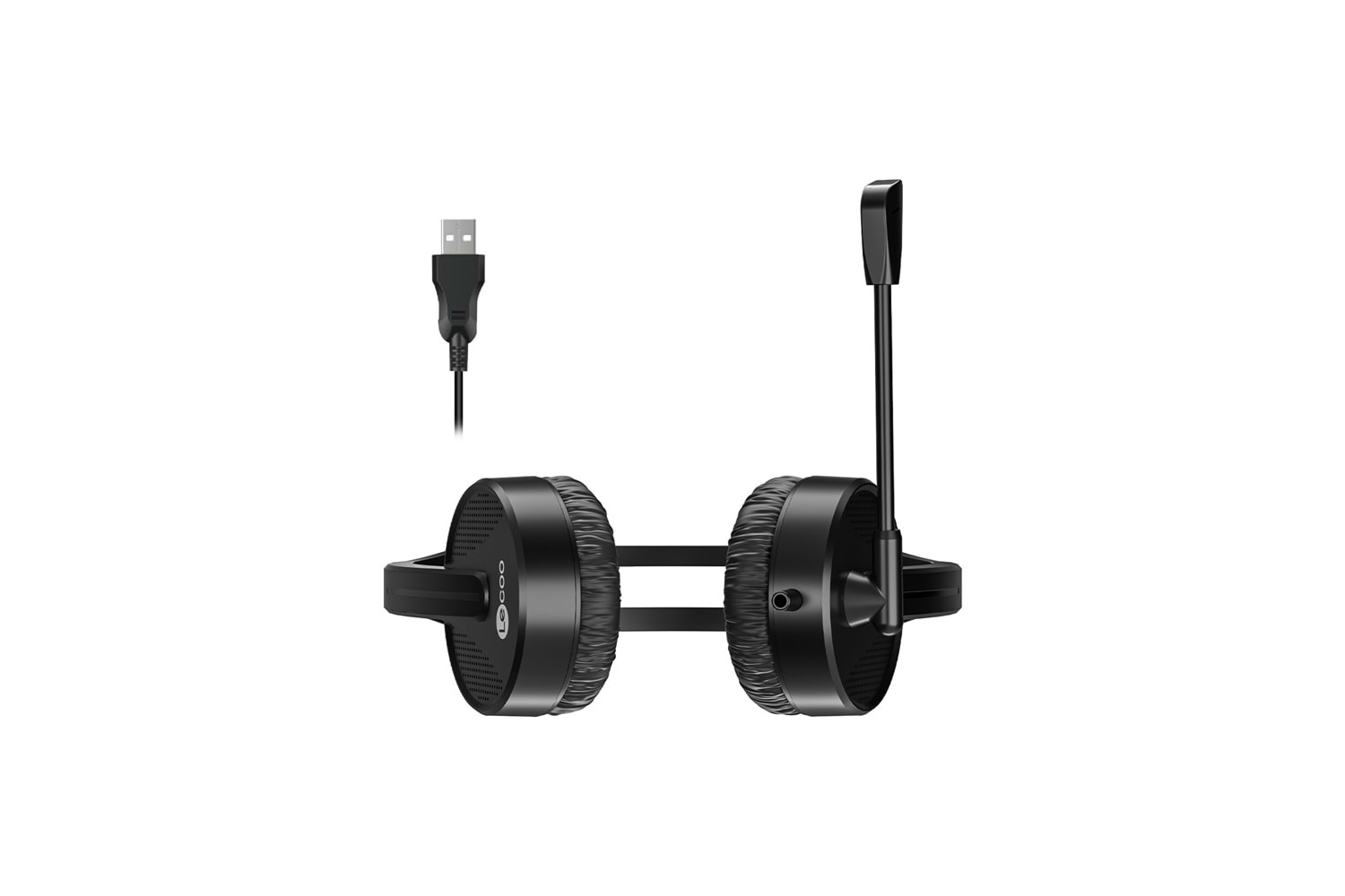 Lecoo HT106 USB Kablolu Mikrofonlu Kulak Üstü Kulaklık Siyah