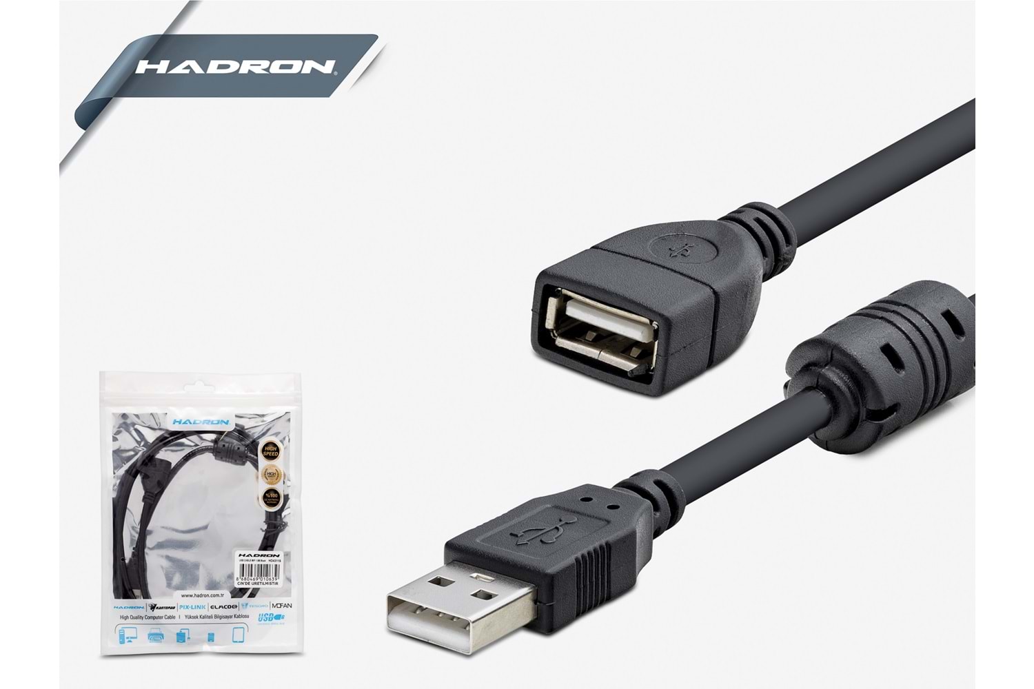 HADRON HD4311S/300 USB 1.5M UZATMA KABLOSU