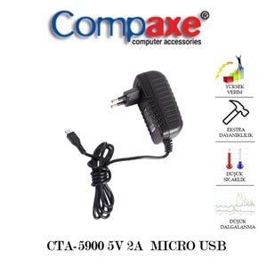 COMPAXE CTA-5900 5V-2A-MICRO USB TABLET ADAPTORÜ