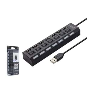 GABBLE UAP307 7 PORT 2.0 ANAHTARLI USB HUB