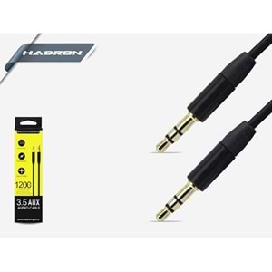 HADRON HD4308S AUX KABLO 1.1M SİYAH/BEYAZ