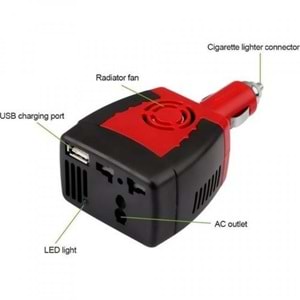 PLATOON PL-5669 ARAÇ ÇAKMAKLIK 150W POWER INVERTER