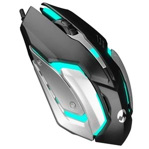 Everest SM-G72 Usb Siyah/Gümüş Işıklandırmalı Oyuncu Mouse