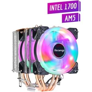 GABBLE GAB-RCF251 2 RGB FANLI KULE TİPİ CPU FANI 2X12