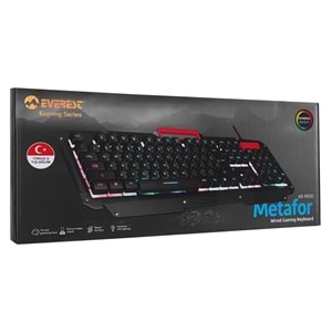 Everest KB-R800 METAFOR USB Gökkuşağı Aydınlatmalı Q Metal Yüzey Gaming Oyuncu Klavyesi