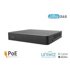 UNIWIZ NVR-104E2-P4 4 KANAL (4 POE) 8MP H265 1X6TB HDD HDMI&VGA NVR