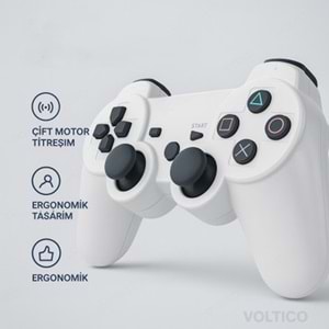 TRİO TR903B BEYAZ PS3 KABLOSUZ OYUN KOLU