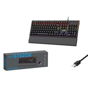 TRİO TRG7620X OYUNCU KLAVYESİ MEKANİK BLUE SWİTCH RGB