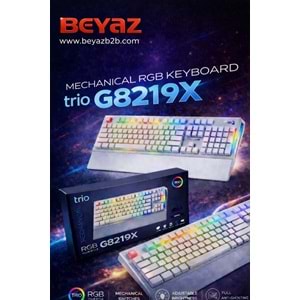 TRİO TRG8219X OYUNCU KLAVYESİ MEKANİK BLUE SWİTCH RGB