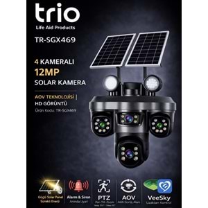 TRIO TR-SGX469 4 LENS 12mp AOV 4G-LTE PTZ 5V 2A SOLAR KAMERA TA23