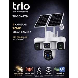 TRIO TR-SGX479 4 LENS 12mp AOV 4G-LTE PTZ 5V 2A SOLAR KAMERA TA12