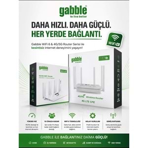 GABBLE GB8404 4G/5G 4 PORT 300Mbps SIM WIRELESS ROUTER