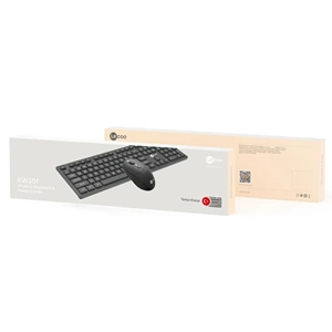 Lecoo KW201 Kablosuz Türkçe Q Klavye & Mouse Set Siyah