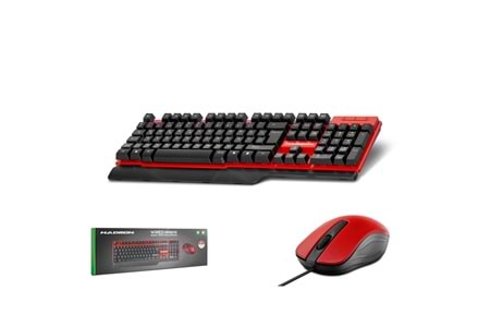 HADRON HD861 KABLOLU KLAVYE MOUSE SET Q SİYAH