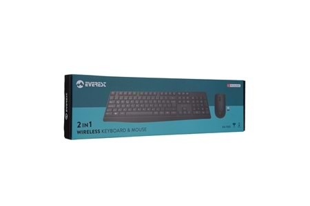 Everest KM-7500 Siyah Kablosuz Q Multimedia Klavye + Mouse Set