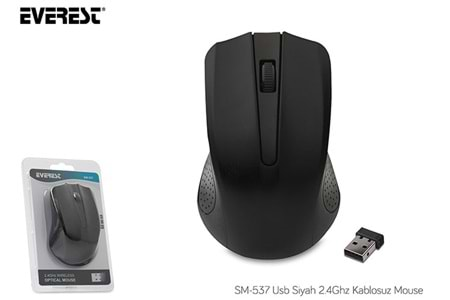 Everest SM-537 Usb Siyah 2.4Ghz Kablosuz Mouse