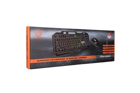 Hytech HKM-X86 QUIN Siyah Usb Gökkuşağı Zemin Aydınlatmalı Gaming Oyuncu Klavye + Mouse Set