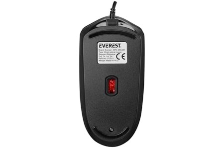 Everest SM-220 Usb Siyah/Gri 1200dpi 3D Optik Kablolu Mouse