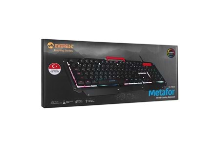 Everest KB-R800 METAFOR USB Gökkuşağı Aydınlatmalı Q Metal Yüzey Gaming Oyuncu Klavyesi
