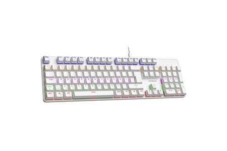 Everest KB-MK1 Lumos Beyaz USB Rainbow Aydınlatmalı Blue Switch Full Anti-Ghosting Mekanik Gaming Oyuncu Klavye
