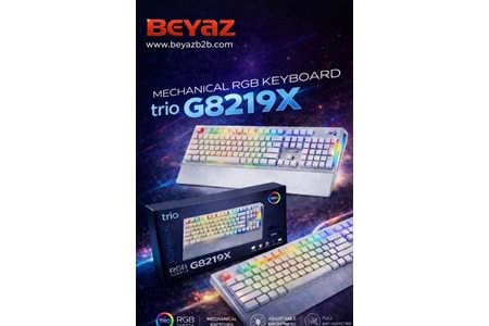 TRİO TRG8219X OYUNCU KLAVYESİ MEKANİK BLUE SWİTCH RGB