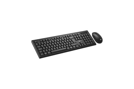 Lecoo KW200 Kablosuz Türkçe Q Klavye & Mouse Set Siyah